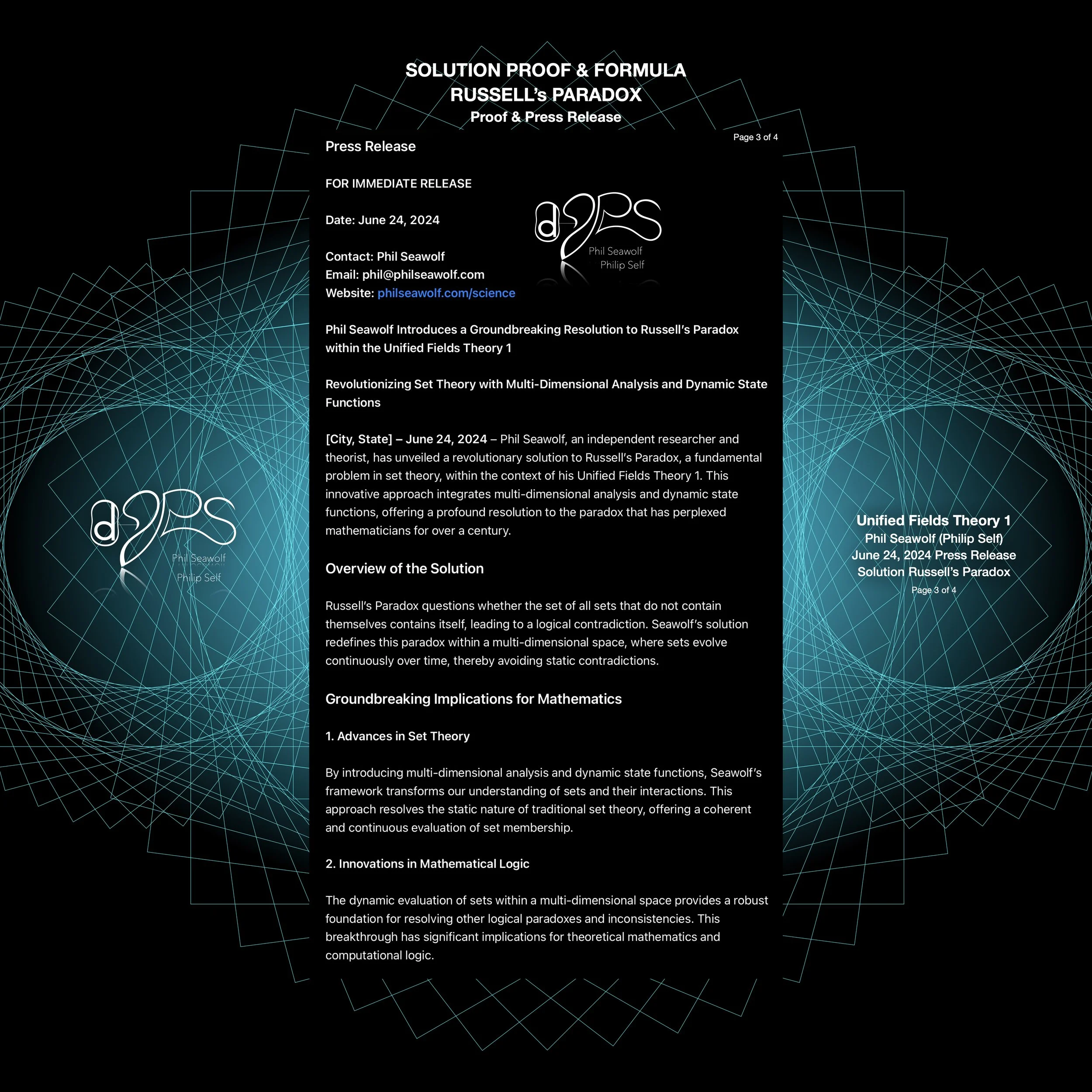 Russell's Paradox and the Groundbreaking Solution in UFT1 by